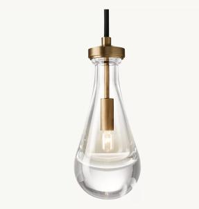 Brass Raindrop pendant light for kitchen bedroom side pendant lamp