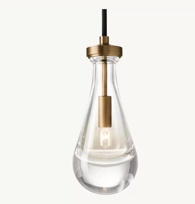 Brass Raindrop pendant light for kitchen bedroom side pendant lamp
