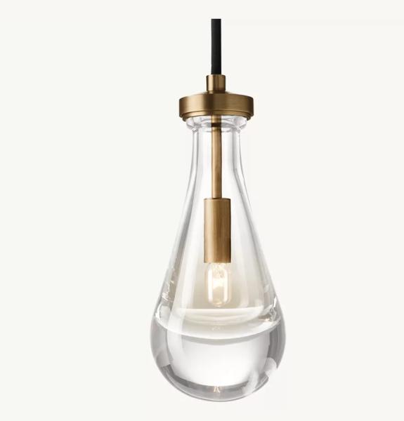 Brass Raindrop pendant light for kitchen bedroom side pendant lamp