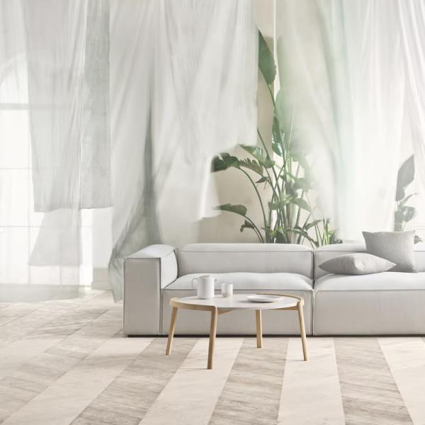 Round Coffee Table Set Table Natural Oak Veneer Travertine Top Coffee Table