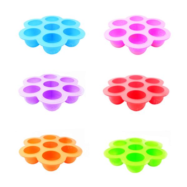 Round Silicone Ice Mold 7 Cavities Baby Silicone Food Mould 21*21*5CM