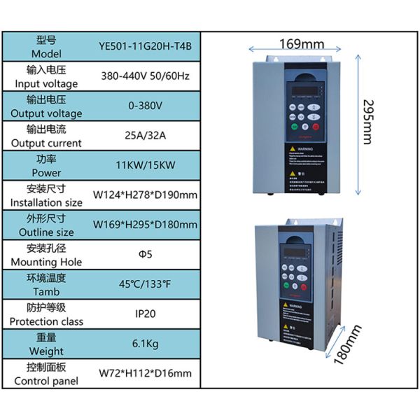 China Manufacturer VFD High Frequency Inverter 15kw 18.5kw 380v Three Phase Water Pump Inverter