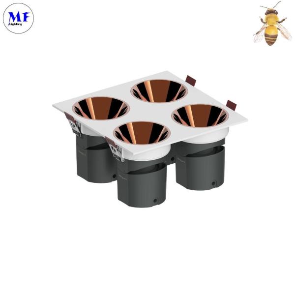 Round Shape IP40 18W Grey Aluminum Housing 100lm/W 3CCT Cutting Size 55/75/100mm LED Indoor Spotlight Down Light
