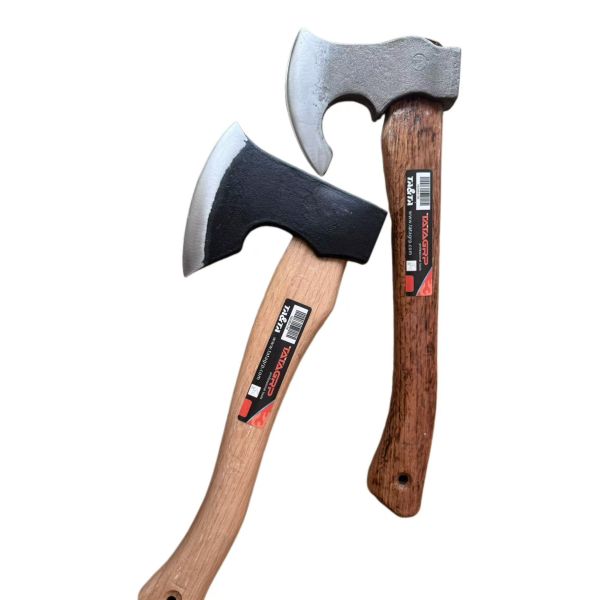 Axe with wooden handle