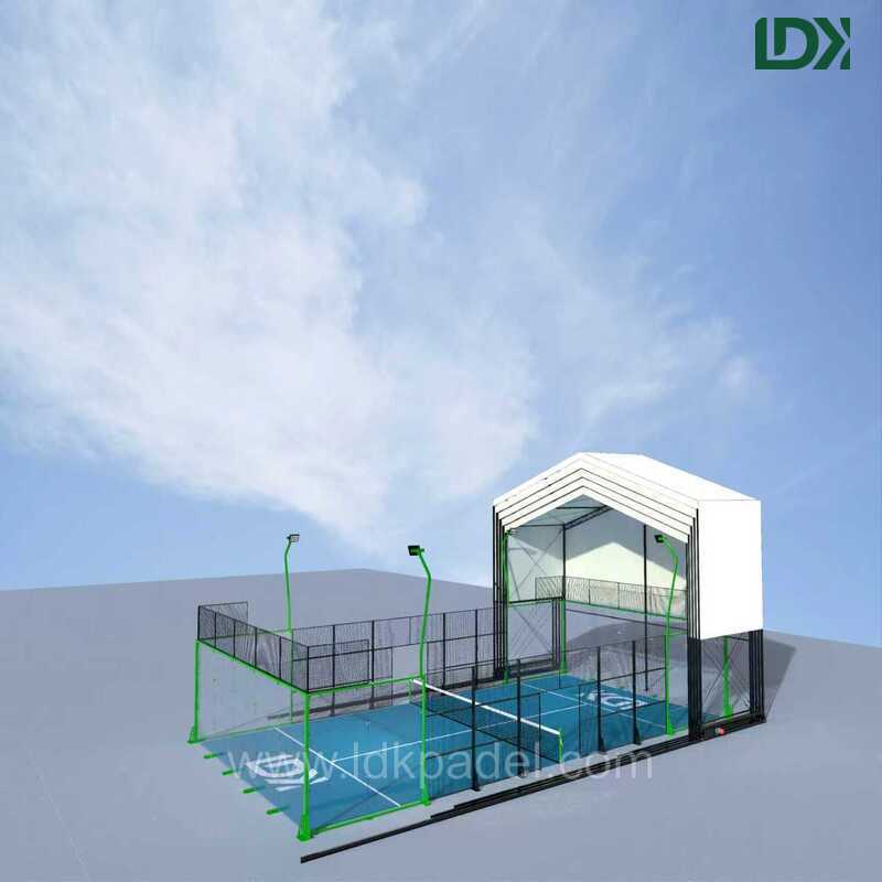 Commercial Motorized Retractable Roof Padel Court for Club Investment & Sports Business
