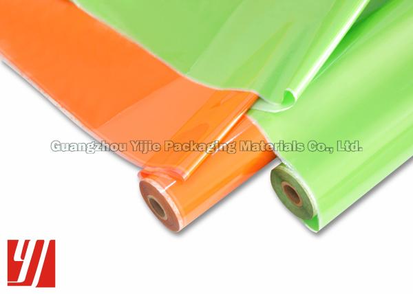 PET Hot Stamping Foil Layered Over Inks Under Laminate Coatings