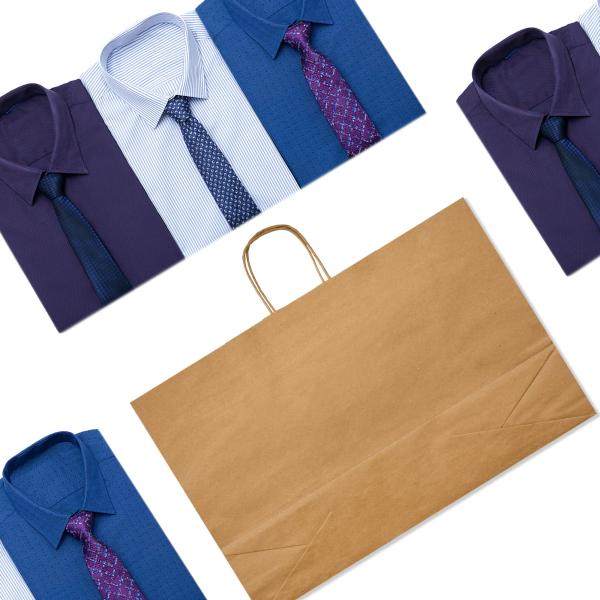 Supply Thick White Brown Craft Clothes And Shoe Kraft Paper Bags With Logo For Packaging