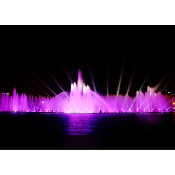 Popular Large Sea Floating Light Up Water Fountain For Modern Estate / Villa