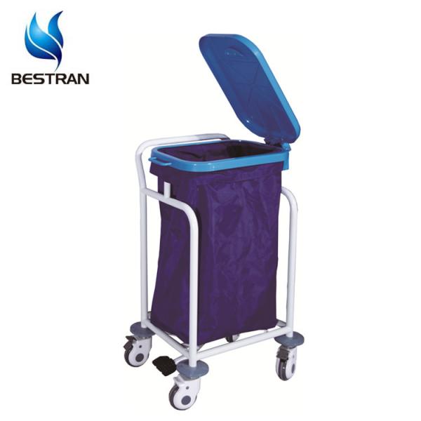 Boîtes à sacs en acier pour toilette d'hôpital à double panier avec couvercle à pédale de pied