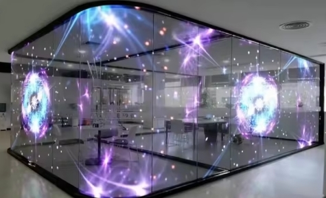 6.25mm Holographic LED Screen With Transparency Flexible Clear Imaging Easy Installation For Building