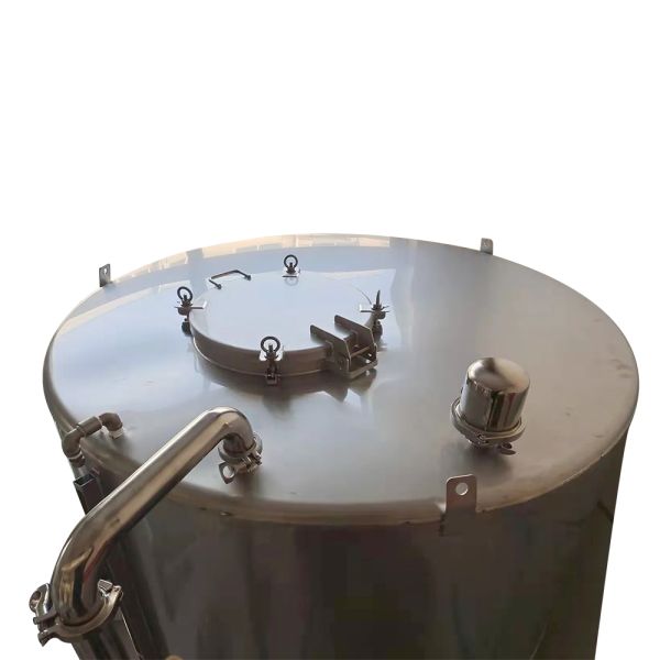 Stainless steel liquid storage tanks1000-liter containers Chemical reaction vessels Elevated buffer tanks Dairy and beer processing line material storage tanks Industrial-grade material storage equip