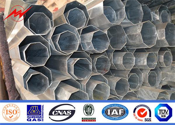 Tapered Octagonal Cctv Galvanized Metal 33kv Utility Power Poles