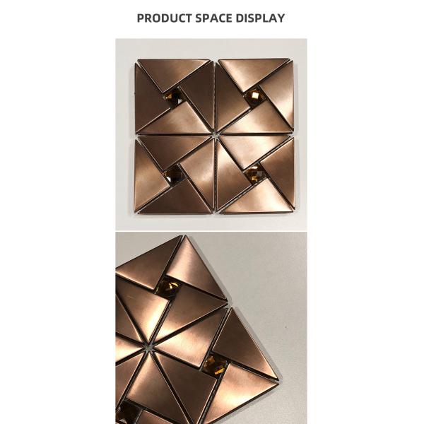 201 304 листа Backsplash плитки мозаики нержавеющей стали цвета меди волосяного покрова 6mm