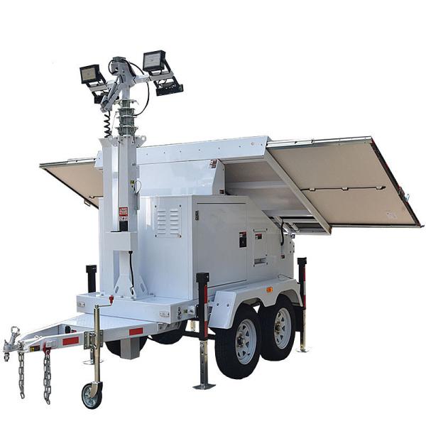 Mobile Solar Light Tower Running Time 24.3 Hours Portable Outdoor Light Towers Trailer Light Tower