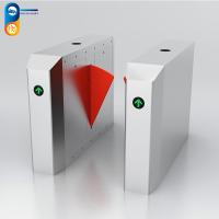 Torniquete pedestre de vidro orgânico do supermercado da aleta da porta de acesso do PVC SS304 da resina