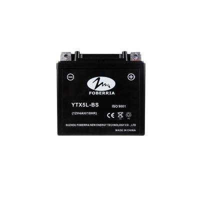 12V4ah Dry Charged MF Gel Motorcycle Battery 0.95kg High Performance Rechargeable