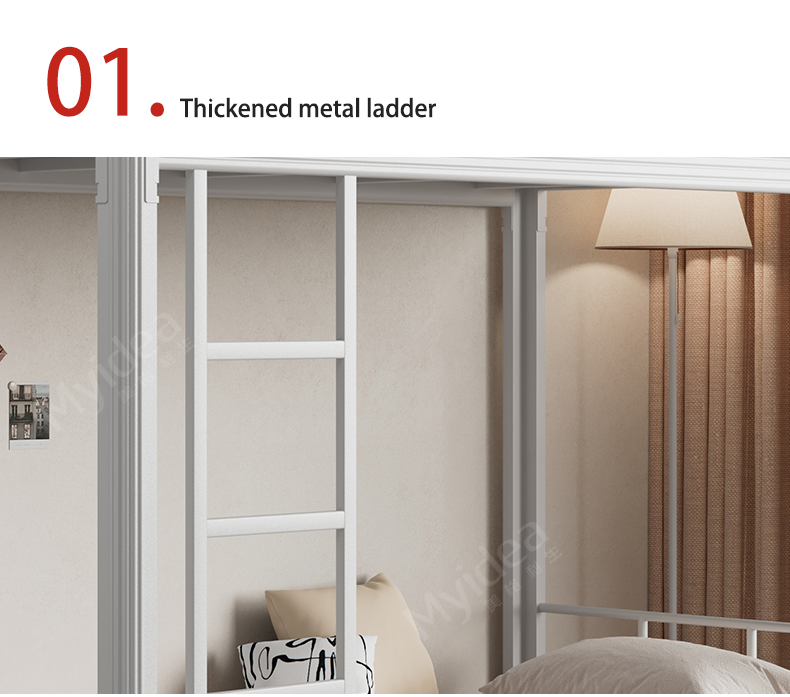 Factory Wholesale Apartment Rental Bed, College Dormitory Bed, integrated Thickened Bunk Bed, lron Elevated Bed