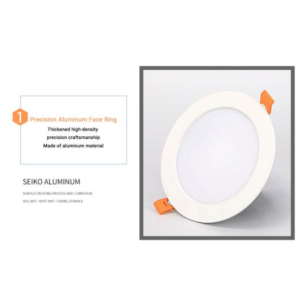 80 CRI 10W Ultra-Thin LED Downlight for Home Ceiling Hole Embedding Installation