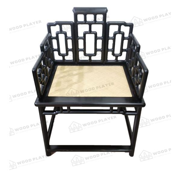 Le CE Brown sept examine le fauteuil d'Ebony Chair Original Wood Antique