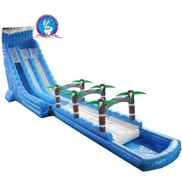 Long Double-lane Pool Water Slide Inflatable Water Slide