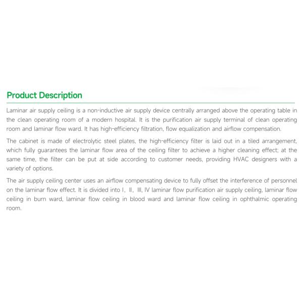 Air Cleaning Equipment Laminar Air Flow Ceiling Modular For Operating Theater Room