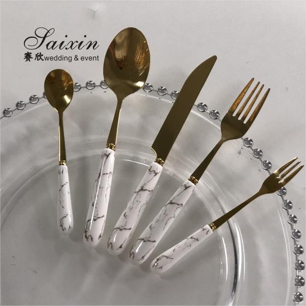 SX-GP-012 Роскошный винтажный нож из нержавеющей стали вилка ложка 4 части набор столовых приборов для свадебного ужина