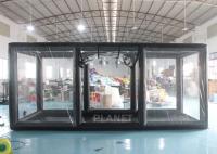 Tienda inflable hermética del escaparate del marco de la lona negra del PVC