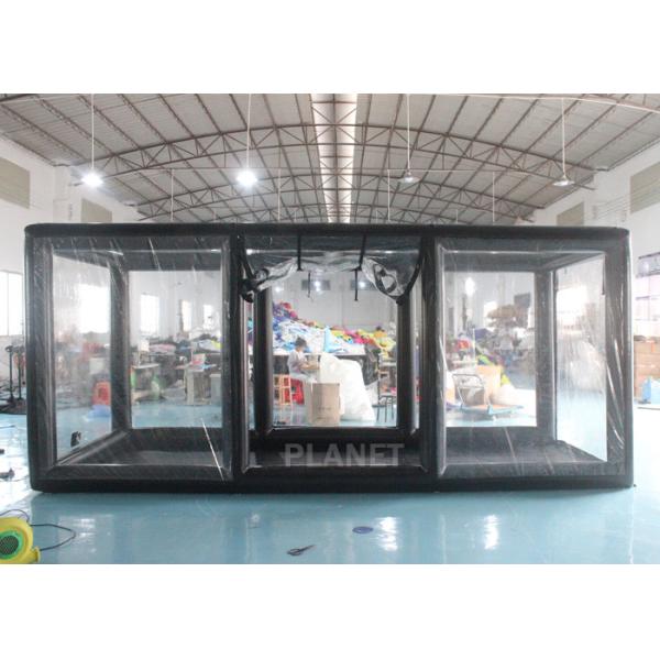 Шатер витрины черного брезента PVC рамки воздухонепроницаемый раздувной