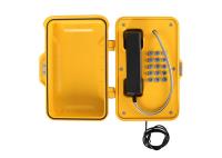 Telefones à prova de intempéries para exterior com caixa de alumínio e fixações resistentes a adulteração