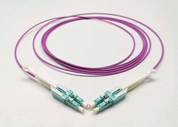 2.0mm Uniboot LC Fiber Optic Patch Cord DX OM4 LSZH Material Multimode