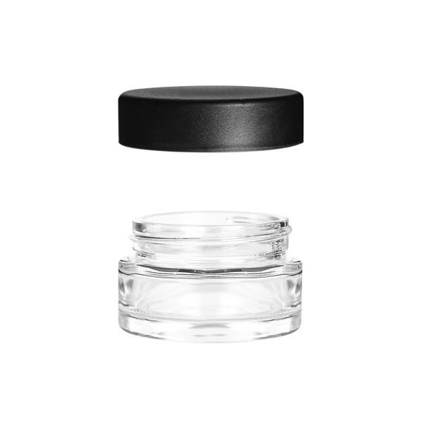 1oz 2oz Round Base Smell Proof Glass Jar Flower Packaging