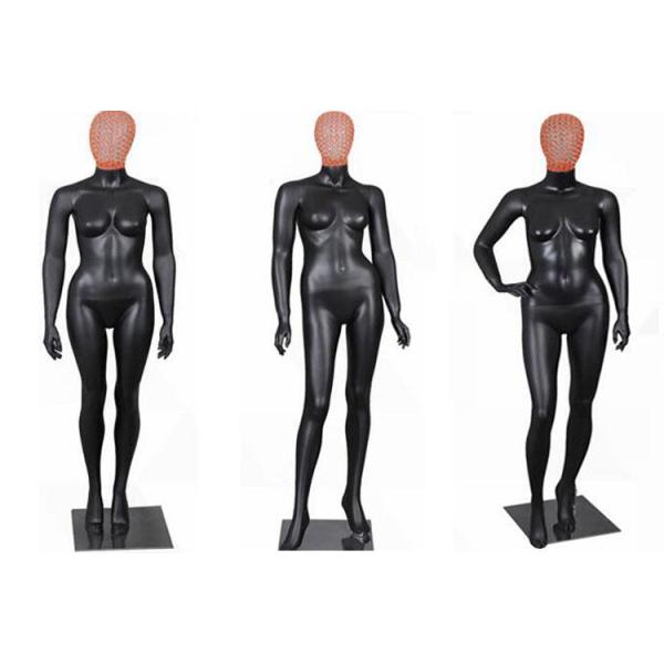 Black Female Fiberglass Clothing Dummy Mannequin Full Body With Rose Iron Wire Head