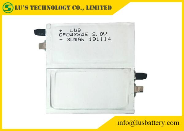 プリズムCP042345 3.0V 30mAh Limno2薄い電池