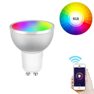Alexa & ampola esperta Gu10 RGB de Wifi do assistente de Google multicolorido