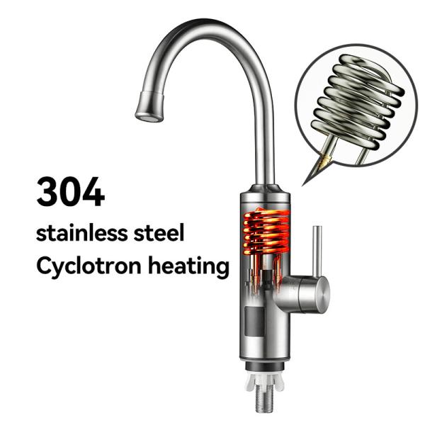 Single Handle Instant Electric Heating Faucet LED Digital Temperature Display
