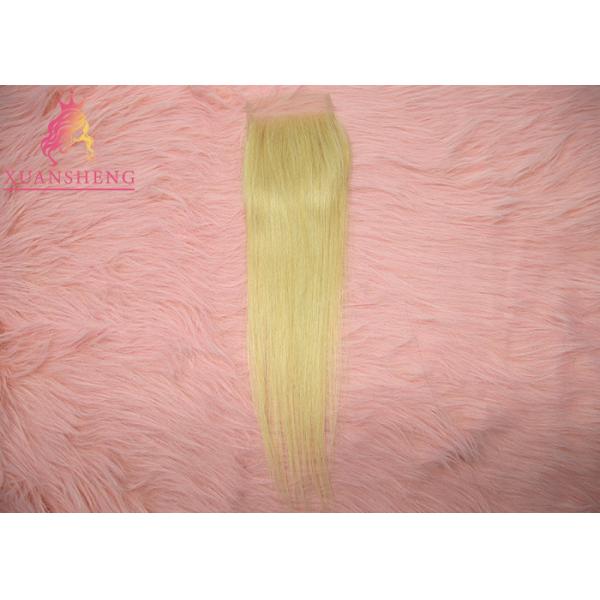 Virgin Hair 613 Straight Hair Closure / Hair Bundles Cuticle Aligned