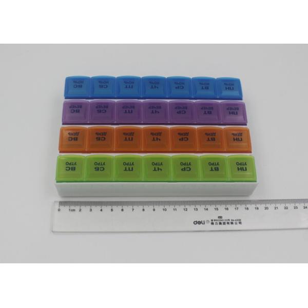 Eco - Friendly Medicine Pill Containers / Plastic 30 Day Pill Box For Seniors