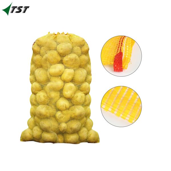 Plastic Polypropylene Tubular Potato Packing Bag Red Mesh Produce Onion Sacks Net Bags for Vegetables