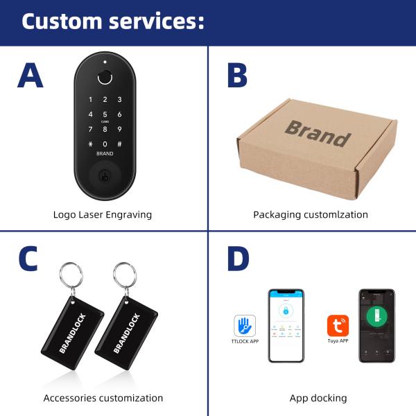 Safety App WiFi Fingerprint Lock Auto Deadbolt Smart Lock