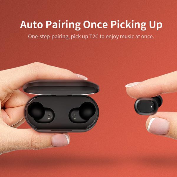 Dos fones de ouvido sem fio estereofônicos dos esportes dos fones de ouvido 3D de QS2 Tws Bluetooth V5.0 microfone duplo Earbuds impermeável