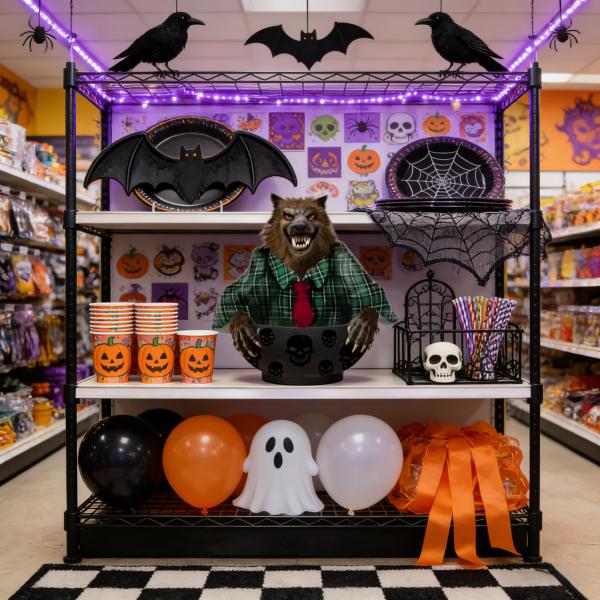 25cm Width Halloween Werewolf Candy Bowl Made of Eco-Friendly Materials and Waterproof for Holiday Parties