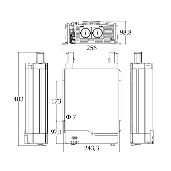 24VDC 1500W 2000W High Frequency Converter For Caravan