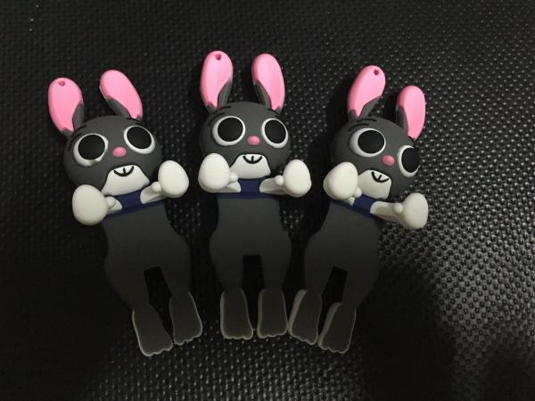 2017 DIY Cute 3D Zootopia Judy Soft PVC Cell Phone Charms , Stick To Smart Phone Case, Best Phone Gift Decoration
