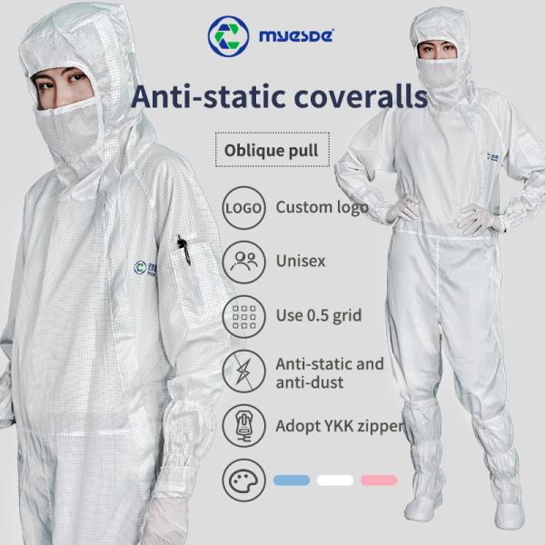 чистой комнаты одежд предохранения пыли одежды корпии халата esd носка чистой комнаты свободной от противостатической анти- статическая