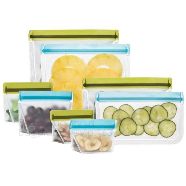 Reusable Silicone Food Storage Bag Washable Silicone Fresh Bag for Fruits Vegetables Meat Preservation bagplastics bagea