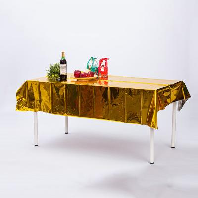 Aluminum Film Gold Foil Table Cover Rectangular Gold Foil Tablecloth