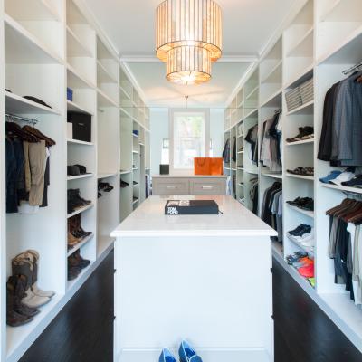 Modern Luxury Multi Color U Shape Cabinet Walk In Organizer Customized Melamine Bedroom