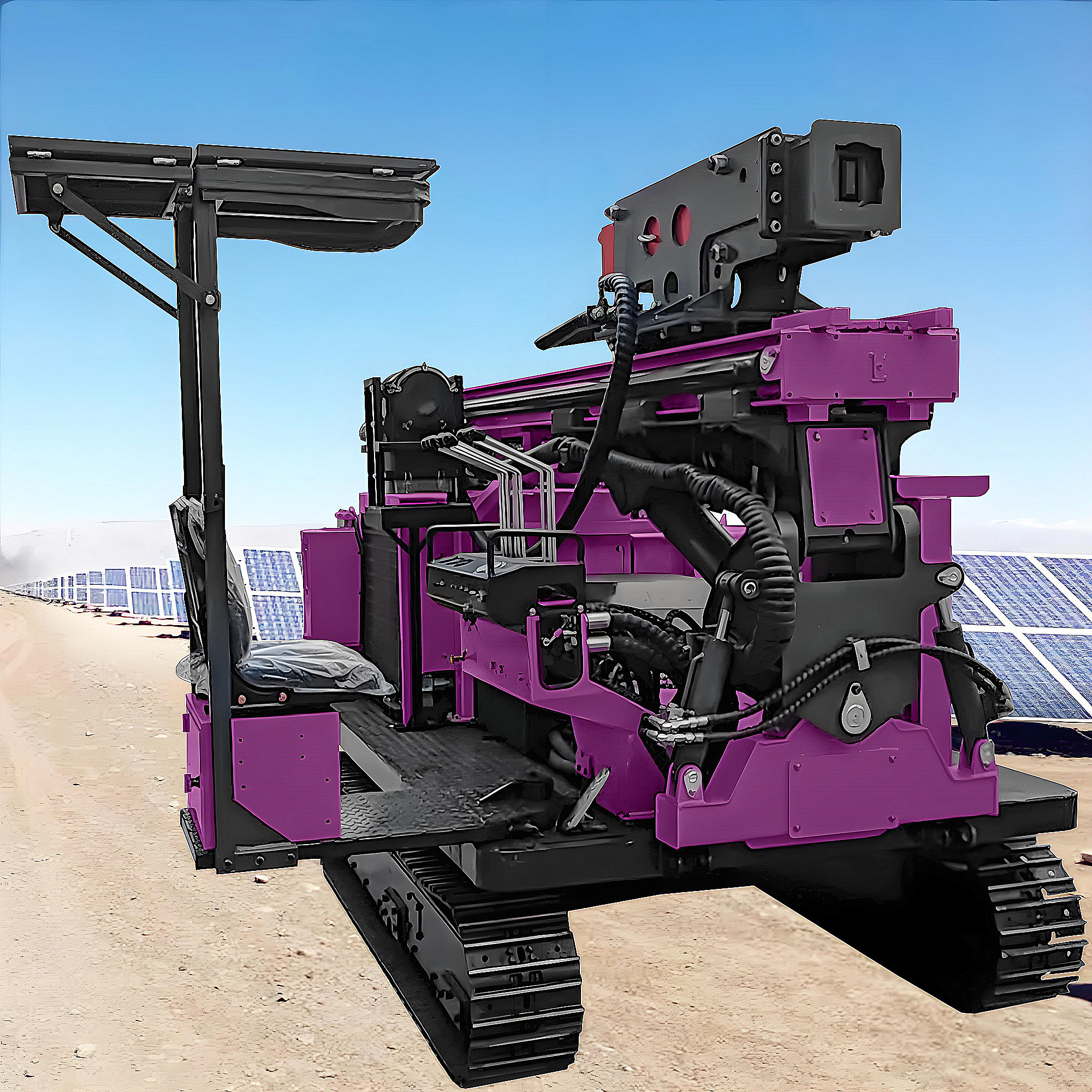 Auger Pile Driver Diesel Hydraulic Pile Driving Machine Photovoltaic Solar Pile Driver for Sale