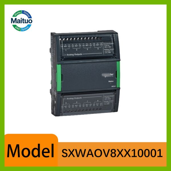SXWAOV8XX10001 Schneider AO-V-8 8-Channel Analog Output Voltage New