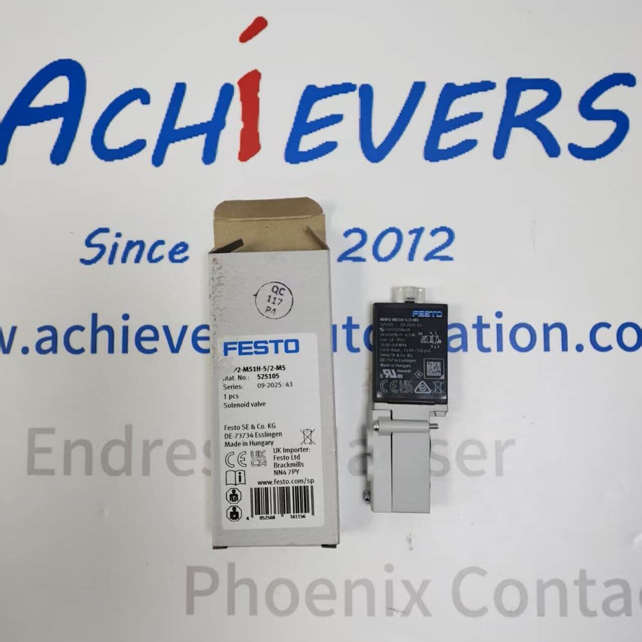 Festo MHP2-MS1H-52-M5 High-Speed 5/2 Way Solenoid Valve M5 Thread